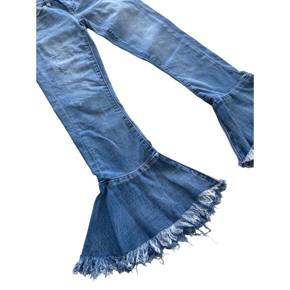 BLANKNYC FANCY THAT RUFFLE HEM SKINNY JEANS SIZE 24 - Picture 6 of 11